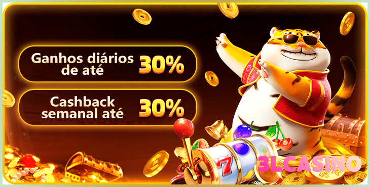 cashback de 30% promoções